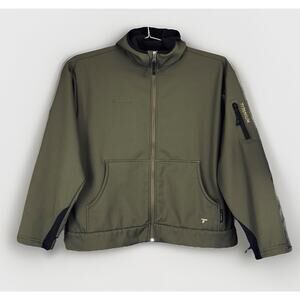 Columbia Titanium Interchange‎ Jacket Mens XXL Olive Green Full Zip Lined Hooded